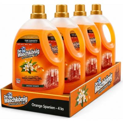 Waschkönig prací gel Universal Orange Spanien limited 4 x 3,305 l 110 PD
