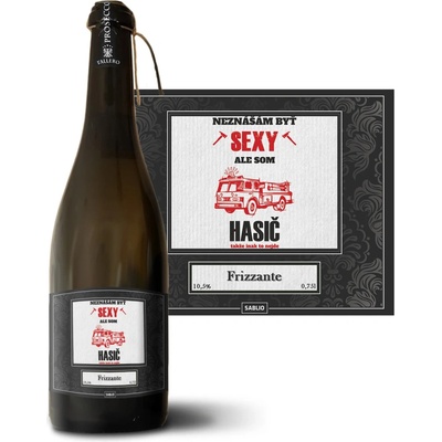 Sablio Neznášam byť sexy, ale som hasič Prosecco biele suché šumivé víno 10,5 % 0,75 l (holá fľaša)