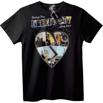 NOONEBRAND Тениска Liberty City: Поздрави от САЩ - 2XL, White