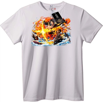 NOONEBRAND Тениска One Piece Луфи Огън и Вода - 6XL, Black