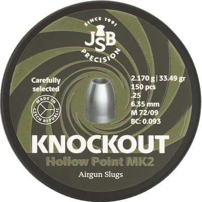 Diabolky JSB Knockout Slugs MKII 6,35 mm 150 ks