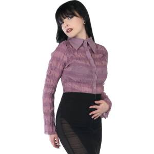 KILLSTAR дамска блуза с дълъг ръкав KILLSTAR - Fallen Light - Mauve - KSRA014308