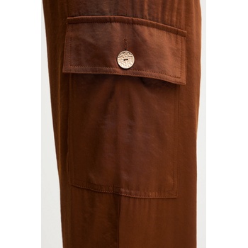 Morgan Панталон Morgan в кафяво с широка каройка, с висока талия PVIRA. F (PVIRA.F)