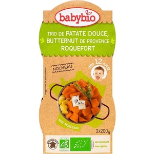 Babybio Био меню Babybio Лека нощ - Рокфор и тиква, 12 m+, 2 х 200 g (3288131520292) - baby