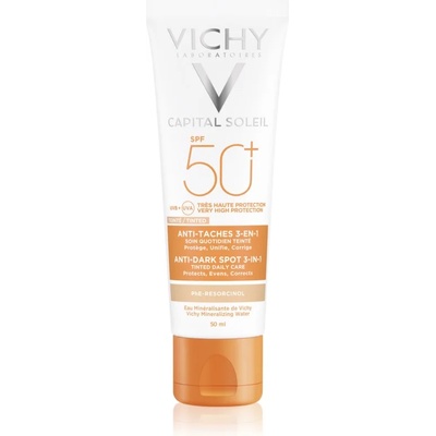 Vichy Capital Soleil 3 в 1 оцветена грижа против тъмни петна SPF 50+ Tinted 50ml