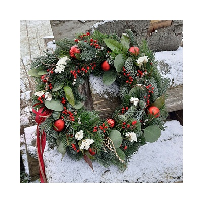 Balkonika Vánoční věnec na dveře elegán II 70 cm – Zboží Mobilmania