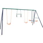 vidaXL Комплект гимнастически халки и люлки с 4 седалки, стомана (92315)