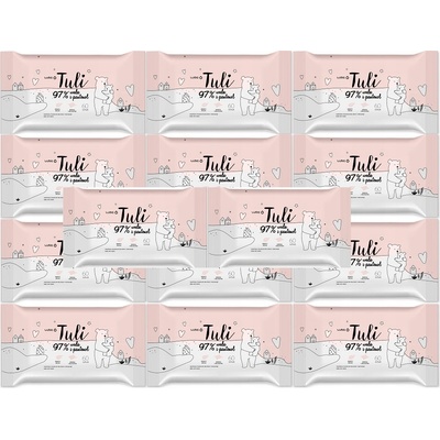 LUBA Tuli dětské vlhčené ubrousky s 97 % vody a panthenolem 60 ks