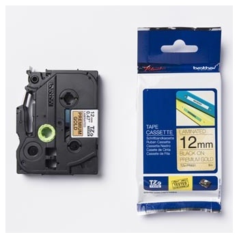 Brother TZ-PR831 / TZe-PR831, 12mm x 8m, черен печат / златна фон, оригинална лента (TZEPR831)