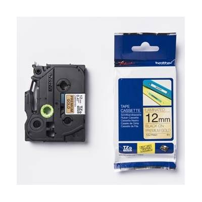 Brother TZ-PR831 / TZe-PR831, 12mm x 8m, черен печат / златна фон, оригинална лента (TZEPR831)