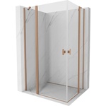 Mexen Mist Duo душ кабина с отваряща се врата 110 x 70 см, прозрачна, четкана мед - 8A4-110-070-65-00 (8A4-110-070-65-00)