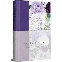 Biblia Rvr1960 Letra Grande Tapa Dura Y Tela Moradacon Flores Tama?o Manual / Sp Anish Bible Rvr 1960 Handy Size Large Print Hardcover Cloth with Purp