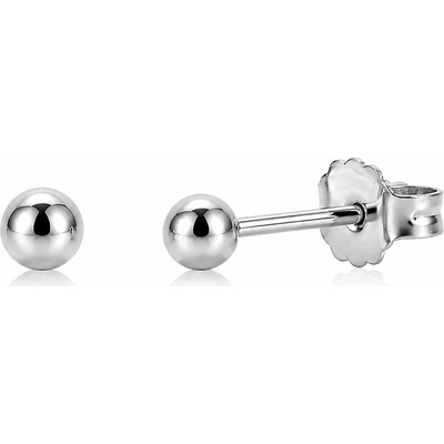 SARINES Stříbrné kuličkové náušnice 3 mm – minimalistické pecky S1481