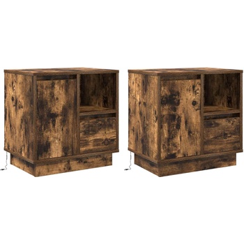 vidaXL Нощен шкаф 2 pcs Димян дъб 50 x 34, 5 x 50 см. Инженерно дърво (869587)