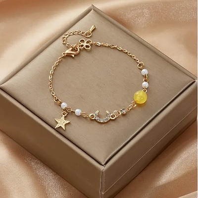 Fashion Jewelry elegantní Moon star Yellow OJ430