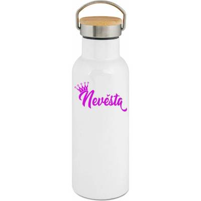 123TRIKO termoska Nevěsta. Fialový tisk 500 ml