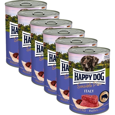 Happy Dog Sensible Pure Italy 6 x 400 г / бизон
