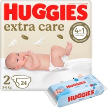 Huggies extra care 2 3-6 kg 24 ks