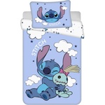 Jerry Fabrics Синьо памучно детско спално бельо 100x135 cm Lilo & Stitch "Clouds" - Jerry Fabrics (24BS261)