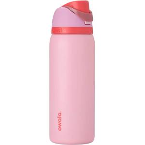 owala FreeSip Insulated Stainless Steel Drinking Bottle with Straw, 945ml - BPA Free, Ideal for Sports, Fitness, Outdoors and Travel, Angle Food Cake - C08140 (C08140)