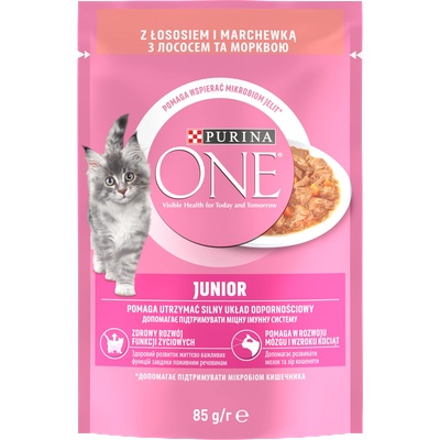 ONE Junior Kitten Food с сьомга и моркови 85 г
