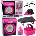LEAN Toys Set of household appliances Interactive washing machine Sounds Accessories Black and Pink
