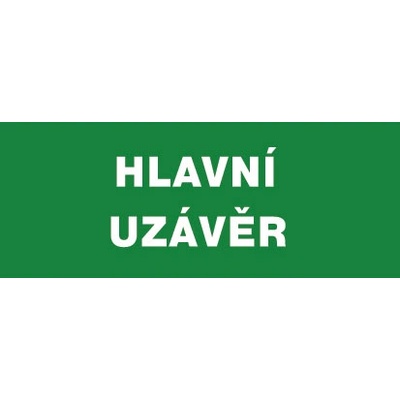 ČERVA EXPORT IMPORT a. s CERVA 12435 T. / Табела за безопасност "ГЛАВНА КЛЮЧАЛКА" - 30x21 см (9903003399999)