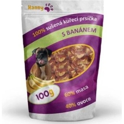 Hanny Food Sušené kuracie prsia s banánom 100 g