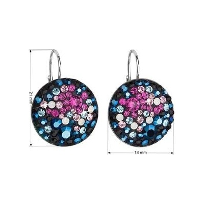 Pavona stříbrné s krystaly Crystals from Swarovski Galaxy 31161.4 Galaxy