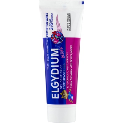 ELGYDIUM Kids Гелообразна паста за зъби, горски плодове, 3-6 години, 50 ml