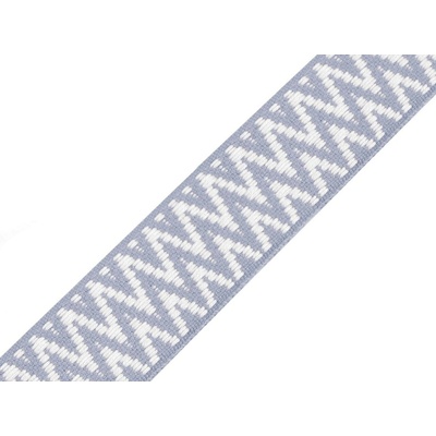 Oboustranný popruh šíře 38 mm, střední, 6 modrá světlá