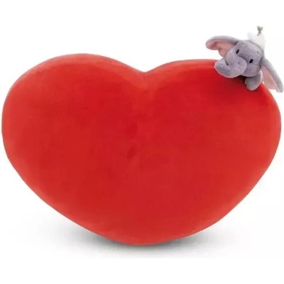 NICI Nici: Възглавница във форма на сърце със слонче - 42 см (61491)