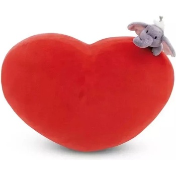 NICI Nici: Възглавница във форма на сърце със слонче - 42 см (61491)