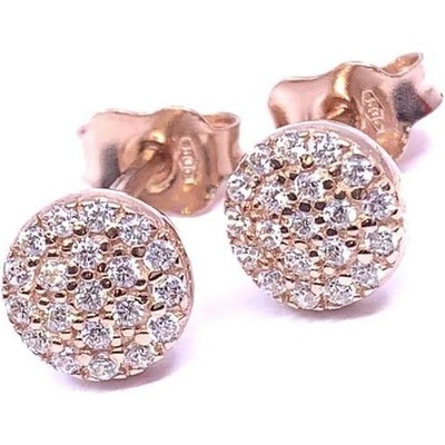 Jan Kos jewellery zlaté náušnice s bílým kamenem 59636879