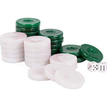 Image 1 of Modiano Пулове за табла Modiano - Бяло и зелено