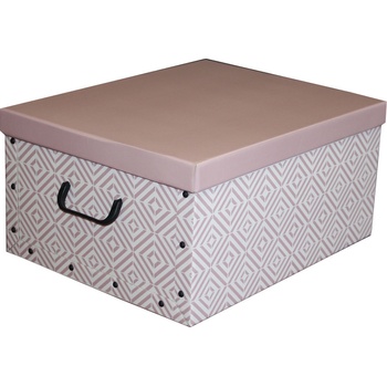 Compactor Nordic Skládací úložná krabice karton box 50 x 40 x 25 cm, růžová (Antique)