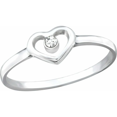 Bijutanki Сребърен Пръстен - Сърце с Камък