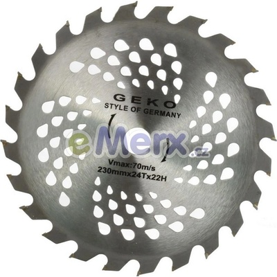 GEKO Kotouč pilový vidiový s otvory, 230x22x24T