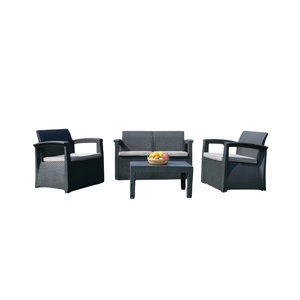 Garden Point Градински комплект мебели от изкуствен ратан Reno 4 Garden Point антрацит (GAP1603)