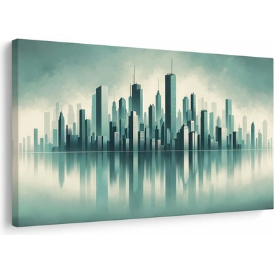 Obraz panorama moderního města - 90x60