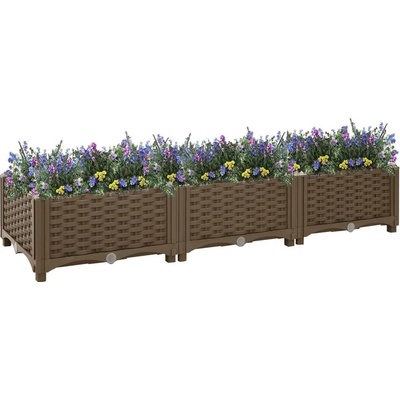 Vidaxl Vyvýšený záhon 120x40x23 cm polypropylén