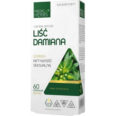 Medica Herbs Damiana Leaf 600 mg 60 kapsúl