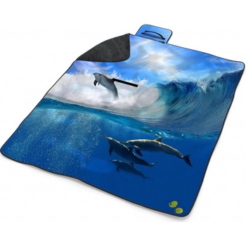 Sablio Plážová deka Delfíni ve vlnách