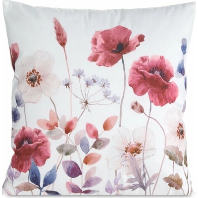 Takoy MINK z plyšovej látky zdobená potlačou letných kvetov-HF-469948 45 x 45 cm