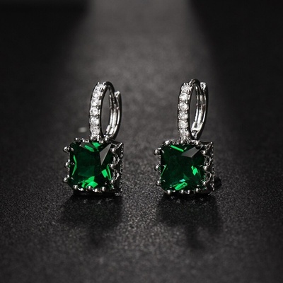 Sisi Jewelry náušnice Swarovski Elements Luisa Smaragd E1331-ET-G1071-4 zelená