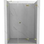Mexen Lunar-F, сгъваема душ кабина дясна 150 см, прозрачна, златна - 836S-150-050-50-00-P (836S-150-050-50-00-P)