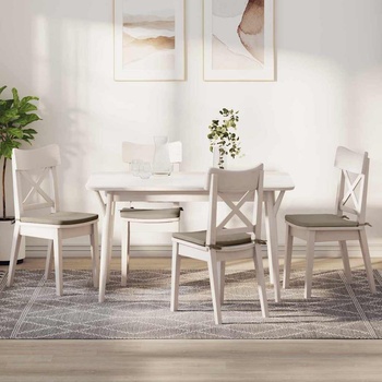 vidaXL Възглавници за седалки 4 pcs Таупе 40 x 40 x 3 cm (42015218)