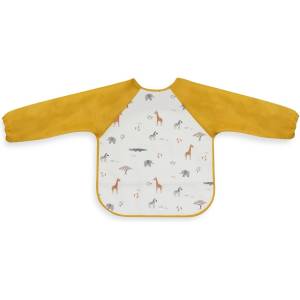 Interbaby Бебешки лигавник с ръкави Interbaby - Jirafa Savanna (BABE010-05) - baby