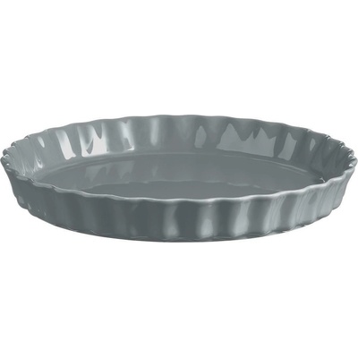 Emile Henry Керамична кръгла форма за тарт emile henry deep flan dish дълбока - Ø28 см - цвят перленосив (eh 6031-80)