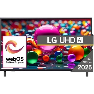 50UA74003LB, 50" 4K UltraHD TV 4K (3840x2160), DVB-T2/C/S2, webOS 25 Smart, ThinQ AI, Alpha 7 AI Processor, WiFi, HDR10 pro, HLG, ALLM/HGiG, 4K Upscaling, AI Sound pro, Multiple View, HDMI eAR (50UA74003LB)